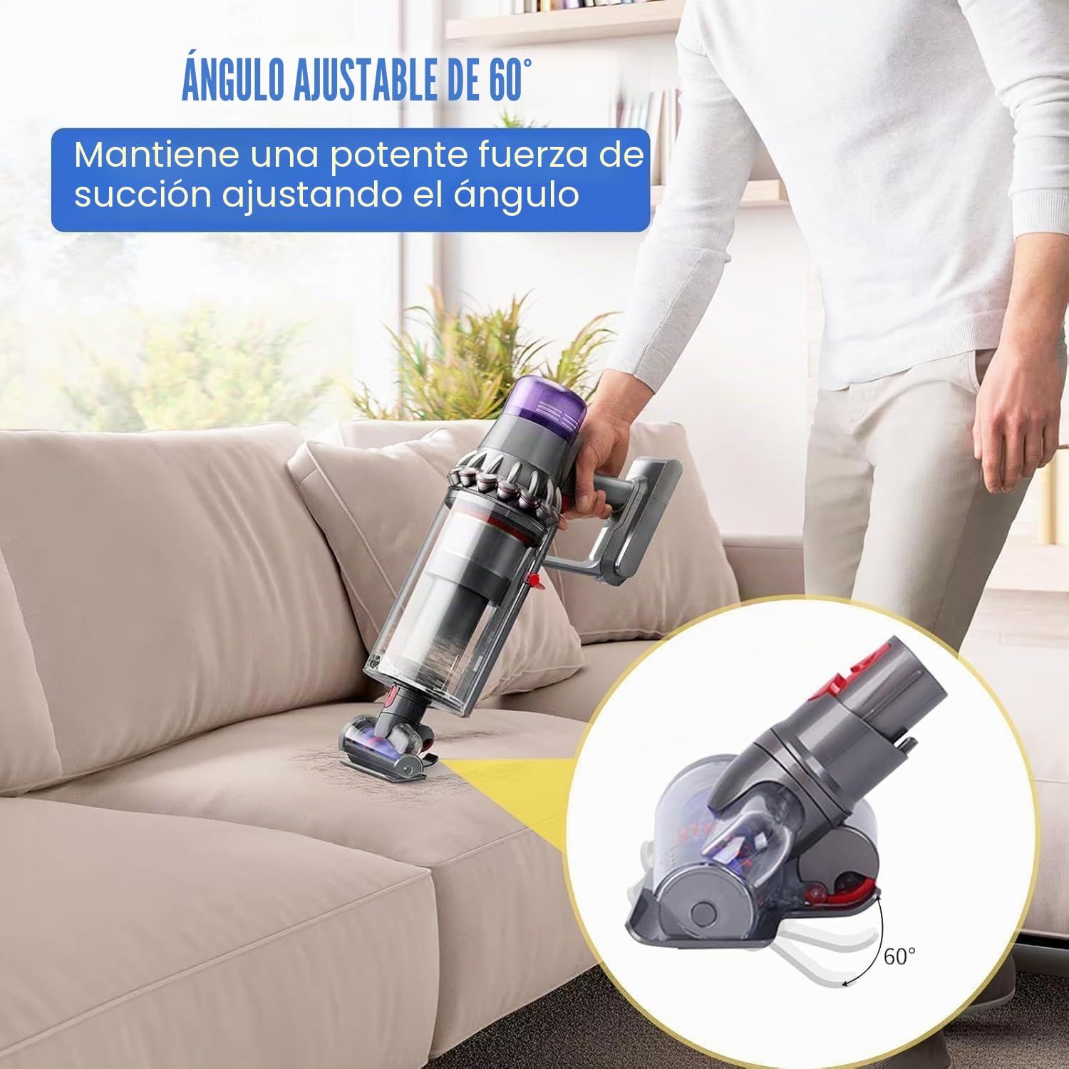 Mini Cepillo Motorizado Anti Enredos Compatible con Dyson V7 V8 V10 V11 V15 Gen 5 Aspiradora, Mini Boquilla Turbina para Colchones de Limpieza, Tapicería y Escaleras