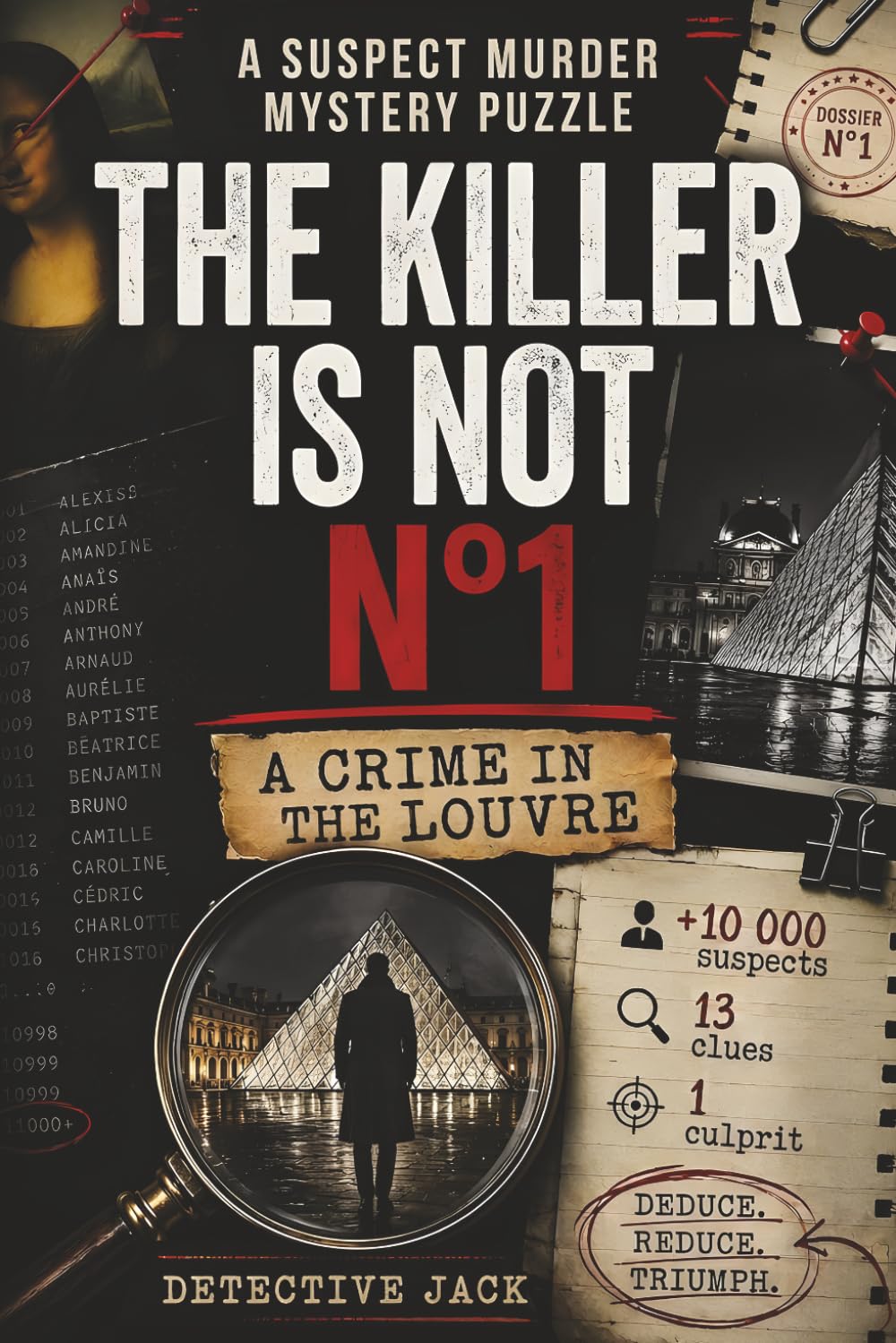 The Killer Is Not n°1 | A Crime In The Louvre: A Suspect Murder Mystery Puzzle | +10 000 suspects, 13 clues, 1 culprit | Deduce. Remove. Triumph. (Detective Jack’s Investigations)
