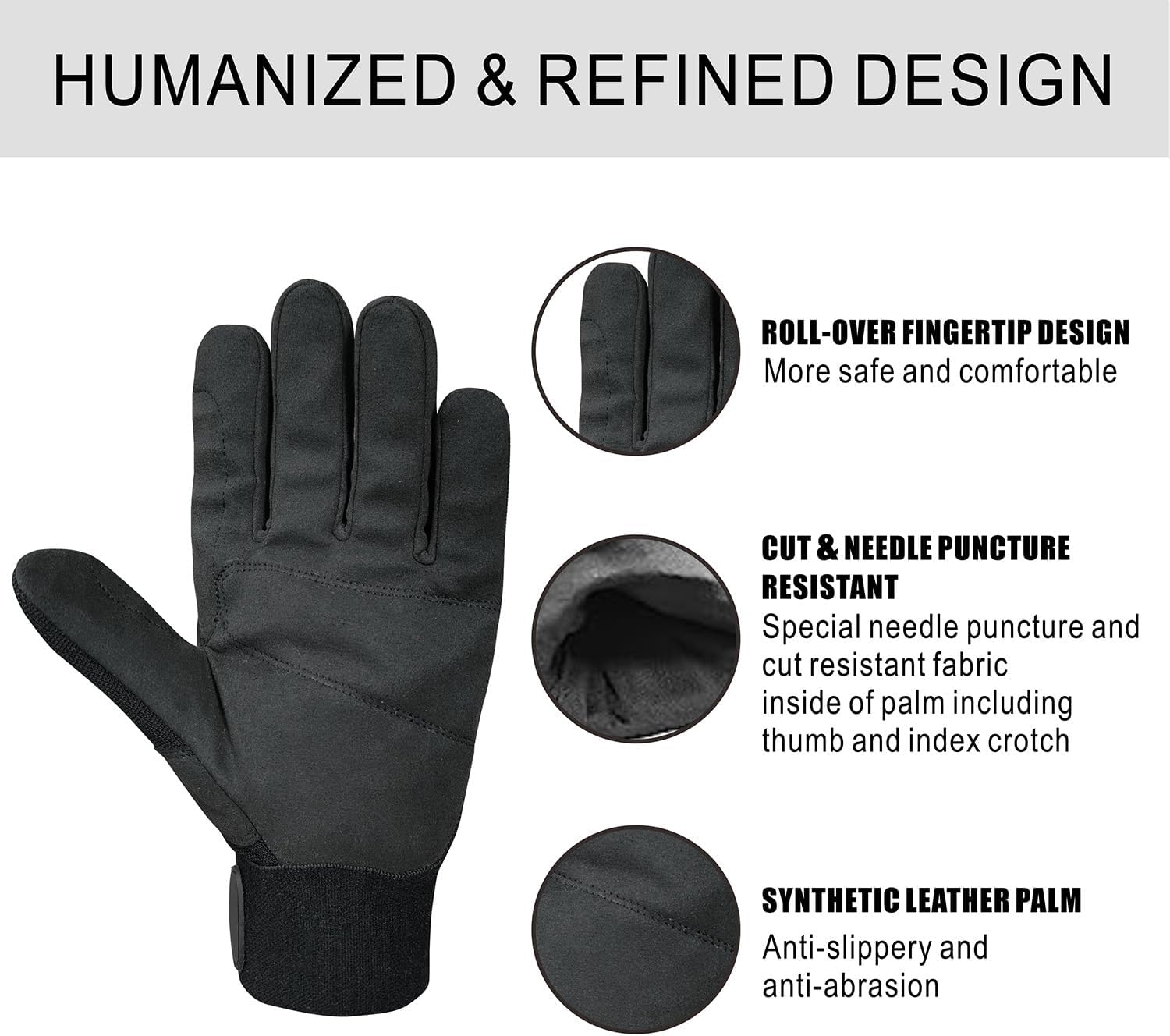 Needle Puncture & Thorn Proof Gloves, Level 3 Needlestick Resistant Work gloves for Garden & Animal Handling - Image 3