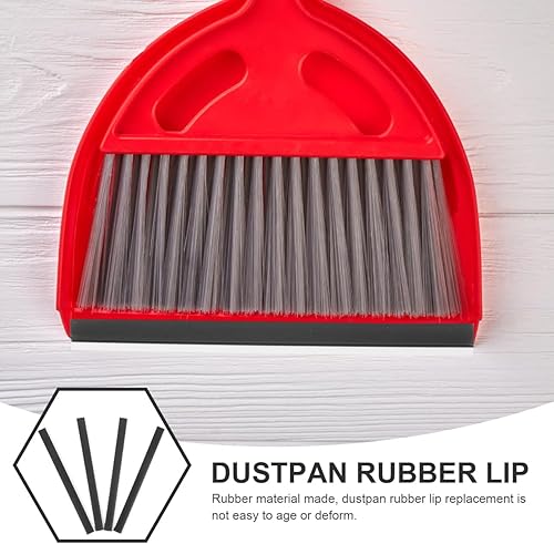 Miniatura 6 de Angoily 4 tiras de goma de repuesto para recogedor de polvo, recambio de bordes de entrada, repuesto de labio de recogedor, pala de basura de