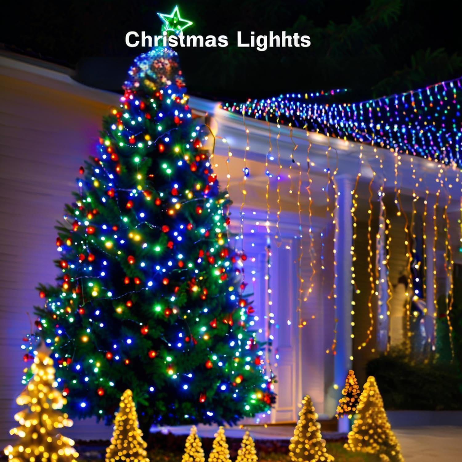 66FT Rope Lights for Outside,Connectable String Lights Outdoor Waterproof IP67,8 Modes 200 LEDs Rope Lighting for Garden,Party,Indoor Bedroom,Christmas Eaves Decor,Multicolors