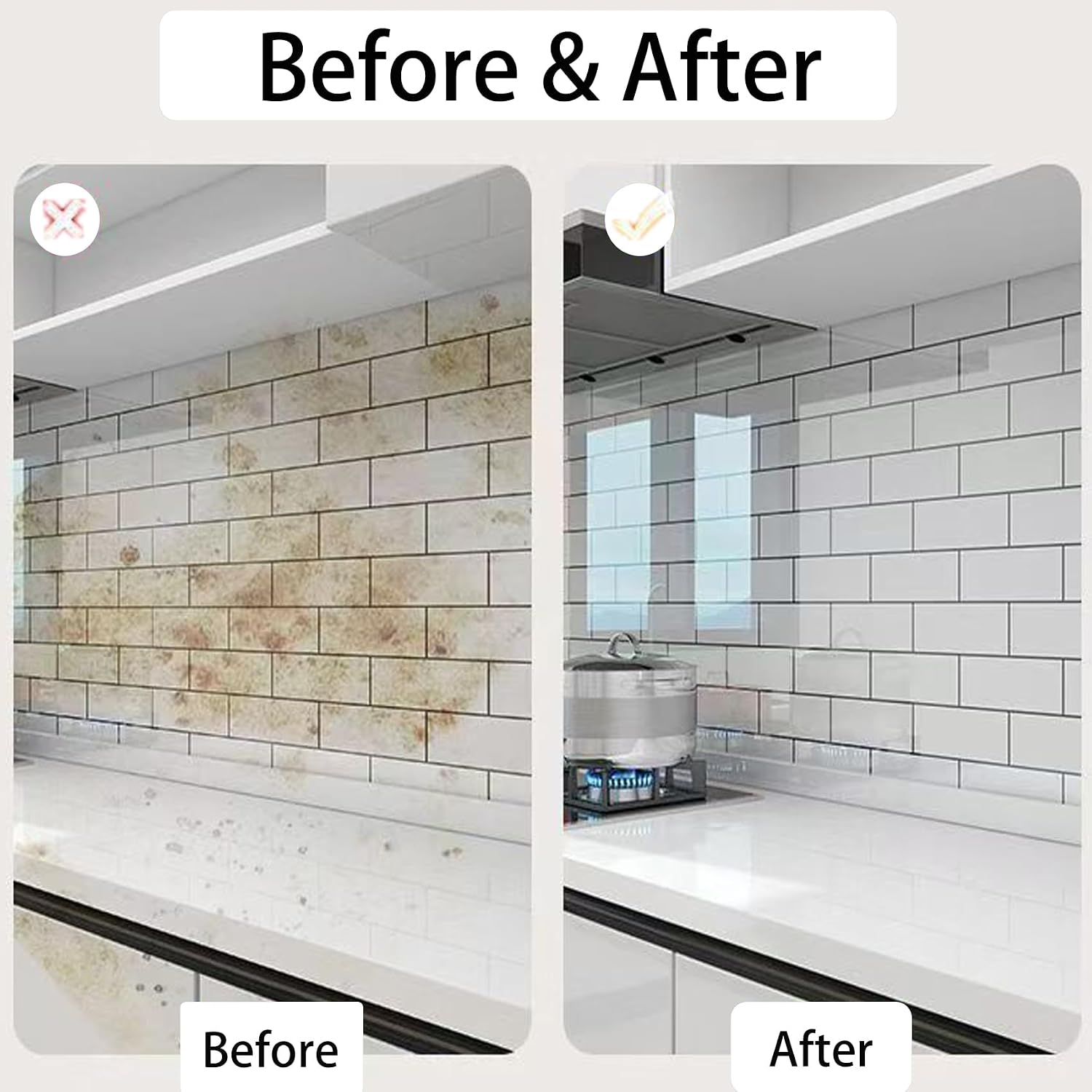 Electrostatic Clear Cabinet Film, Oil‑Proof Kitchen Wall Surface Protector
