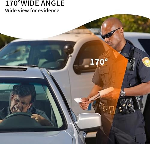 Miniatura 7 de HJBDGS Mini cámara corporal Cámara de policía portátil Cámara de seguridad de policía con 1296P con visión nocturna IR para el hogar, al aire libre