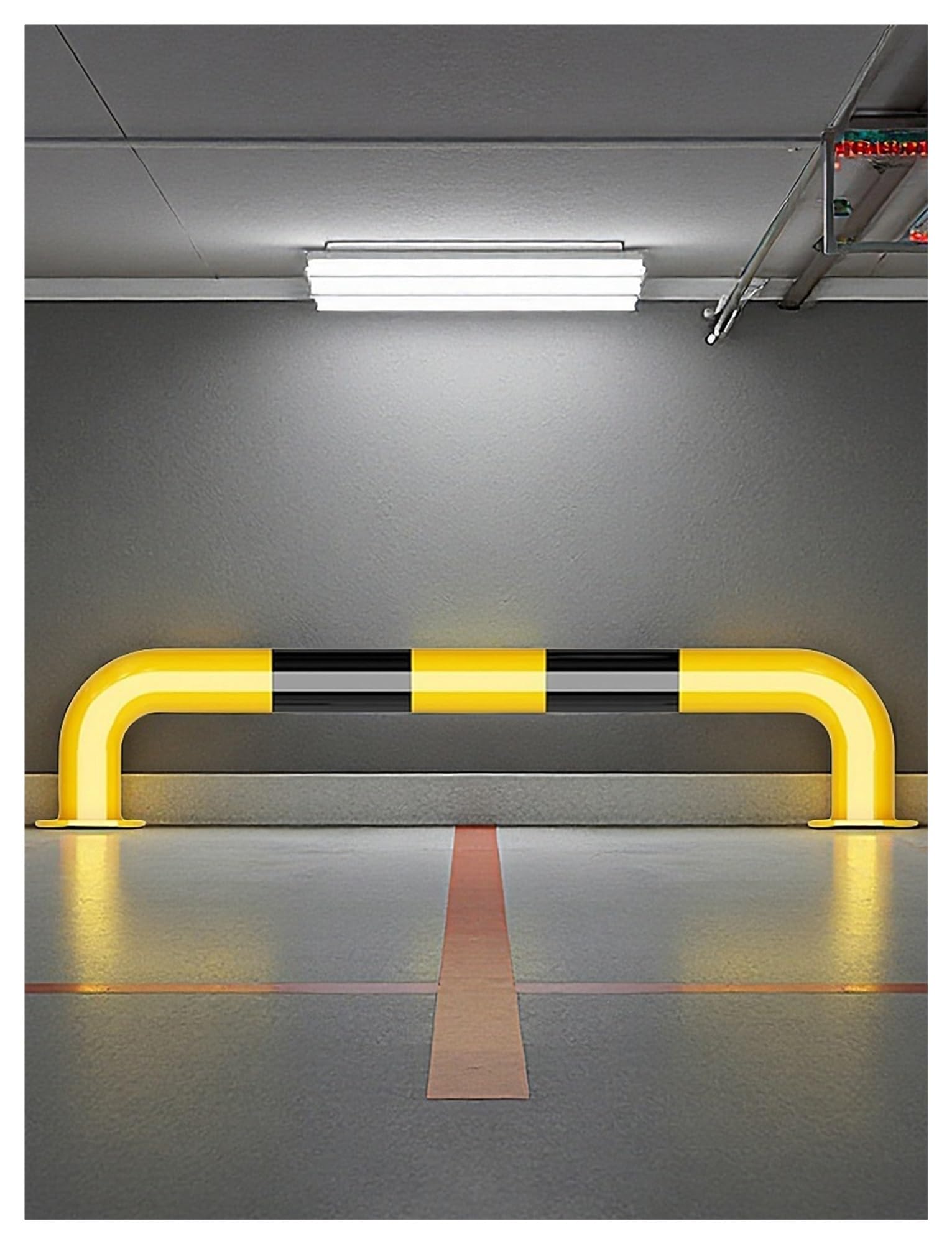 YNBSHGAA U-Barrier Bollards Kit - High Visibility Guardrail with Reflective Strips for Enhanced Safety in Garage, Driveway & Outdoor Areas,800x200x1.5mm