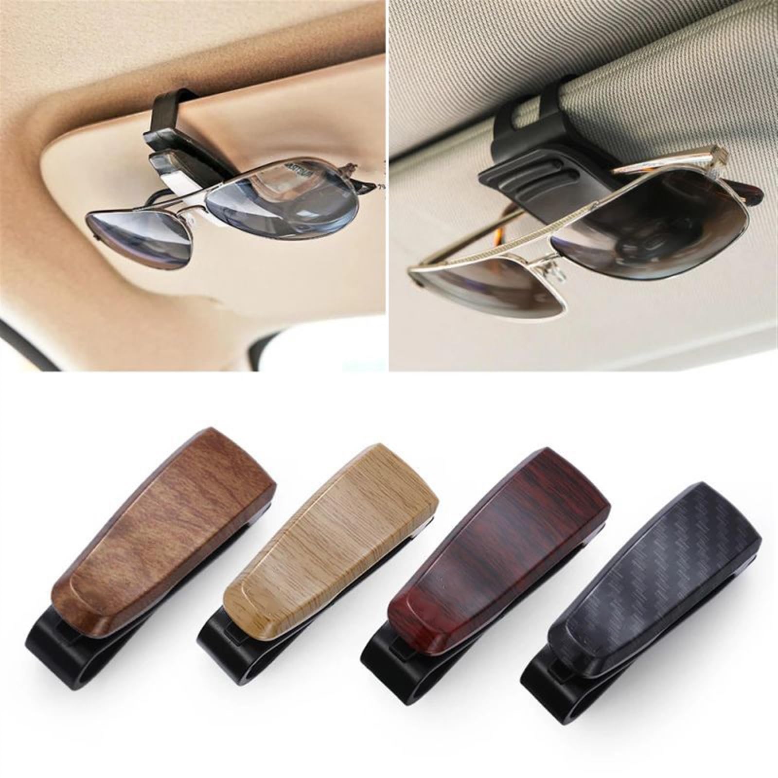 Supporto per Occhiali da Sole per Auto Occhiali da Sole Universali Posizionamento degli Occhiali Clip di Fissaggio Automatico