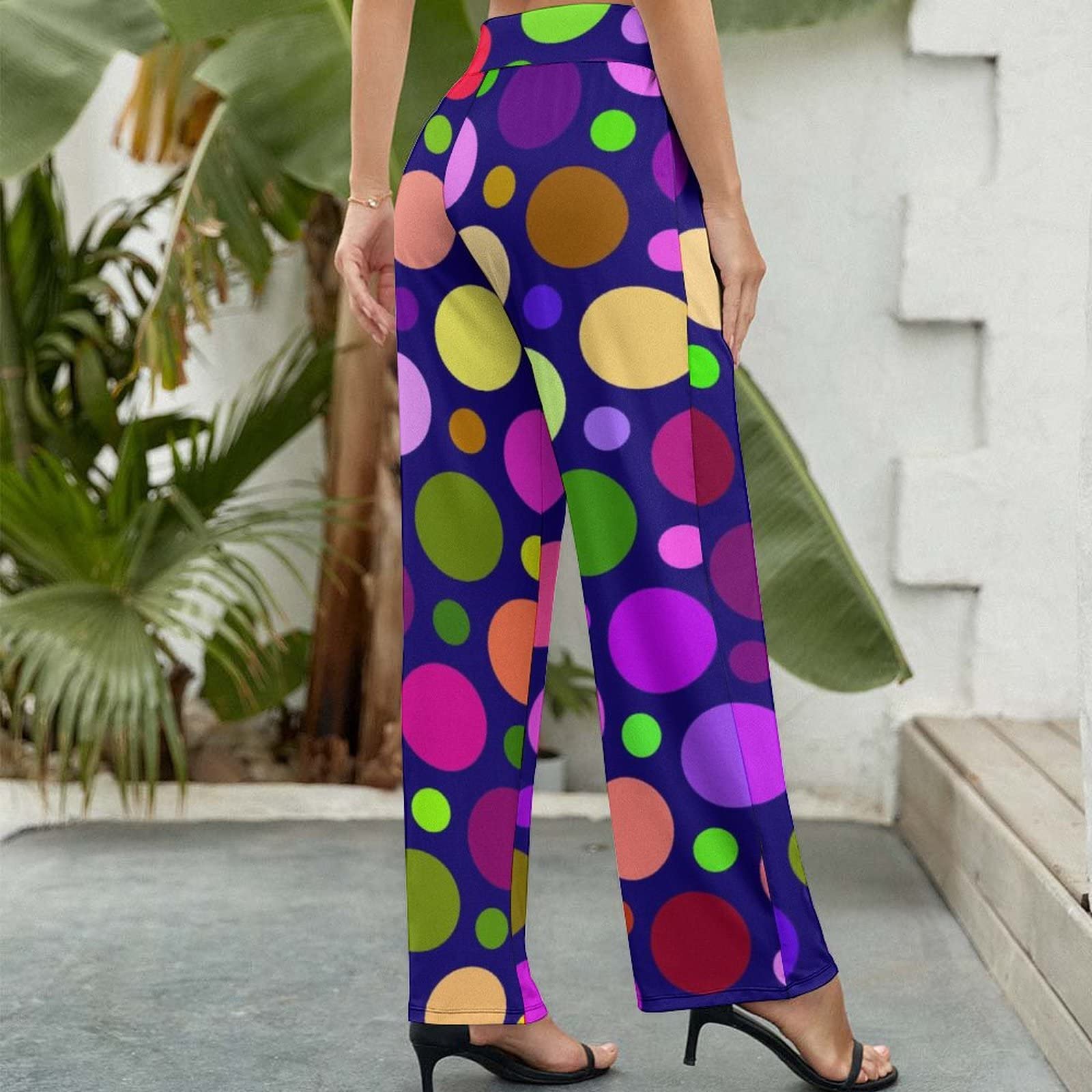 kate spade カラフル プリーツ ロングガウチョパンツ Amazon.co.jp: ワイドパンツ ロングパンツ レディース カラフル 水玉