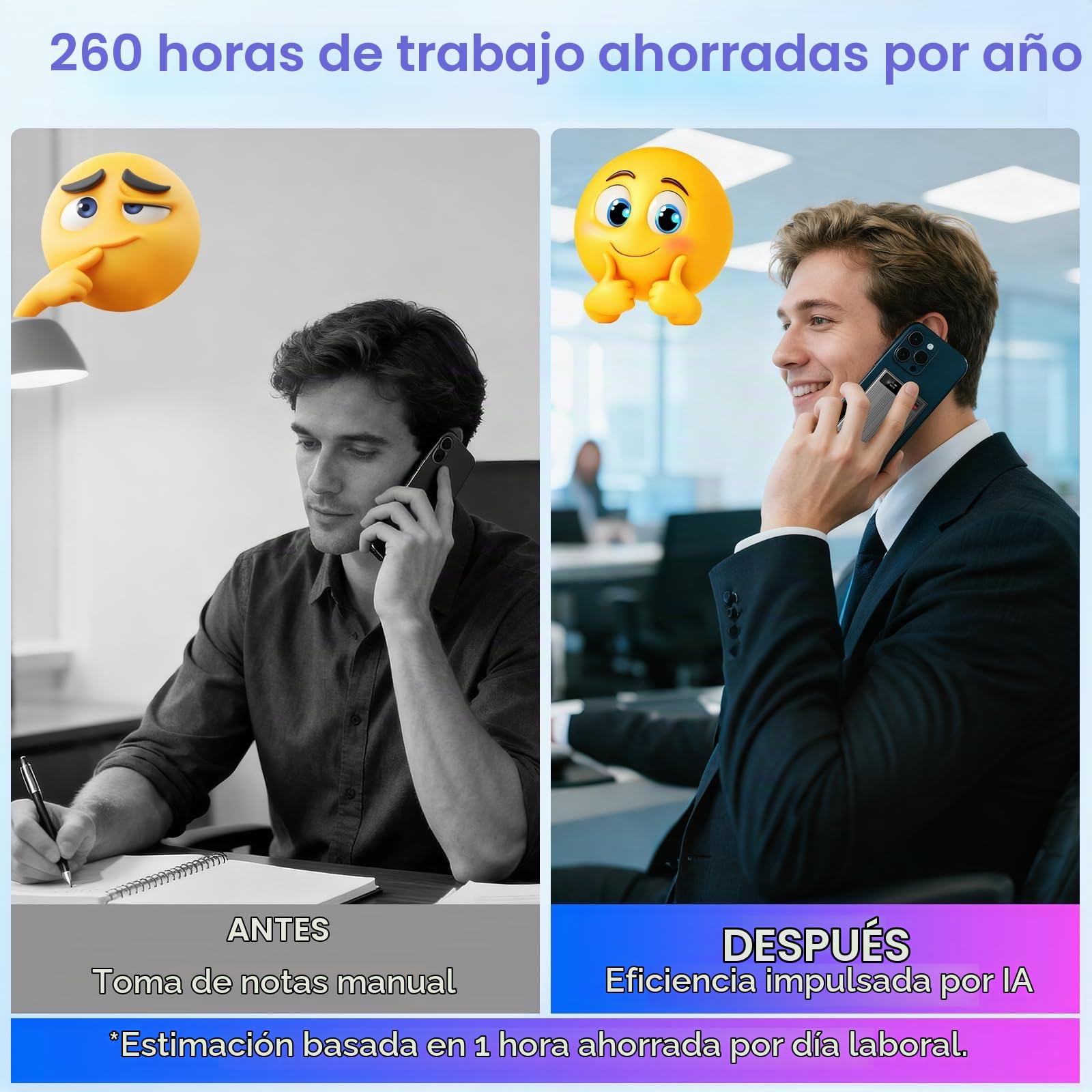 Grabador de Voz IA Qoosea, 64GB con Transcripción ChatGPT-4.0 y Mapa Mental, Control por App para Reuniones, Conferencias, Llamadas, Doble Modo de Grabación, Servicio de IA Gratis 1 Año