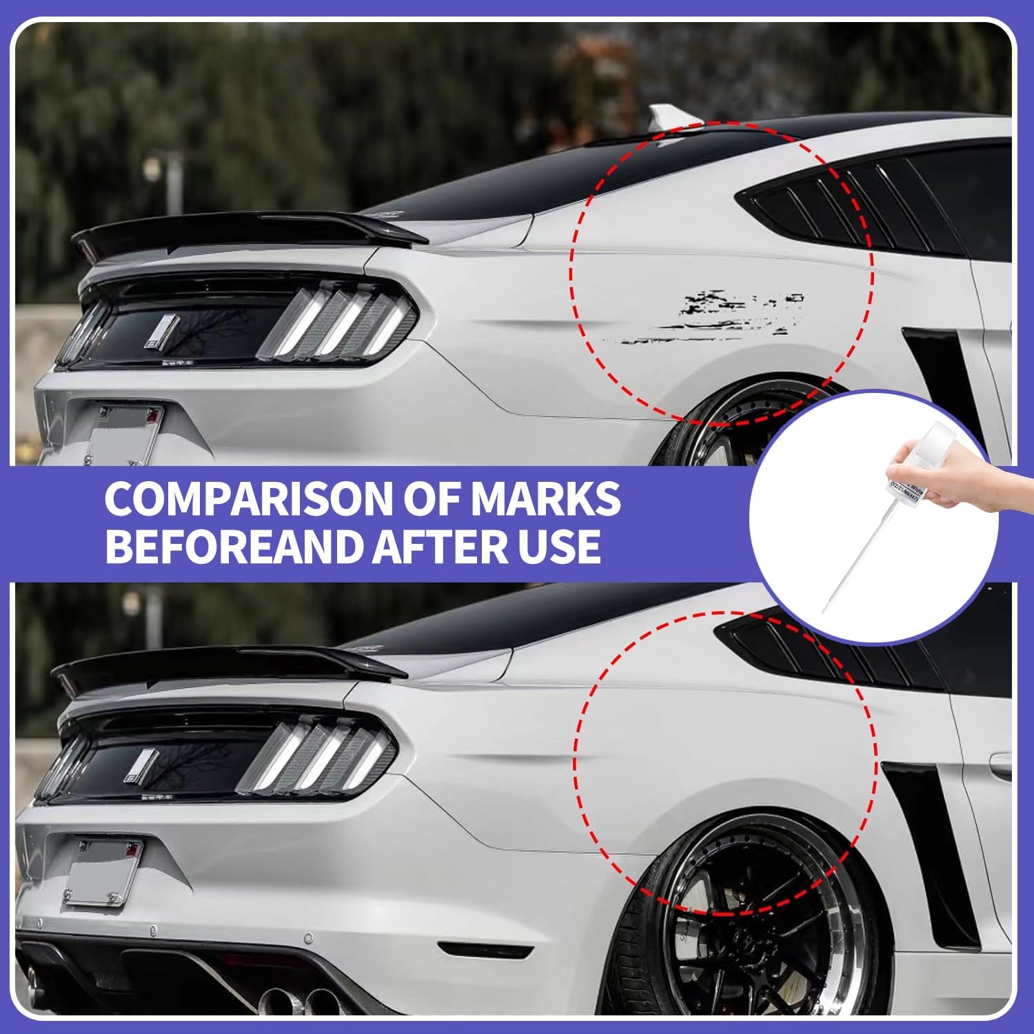 Shadow Black(G1) Touch up Paint Compatible with Ford, Premium Car Scratch Remover for Deep Scratches, Car Paint Pen Scratch Repair Two-In-One Touch Up Paint