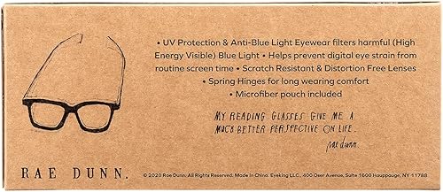 Miniatura 5 de Rae Dunn JUDY - Gafas de lectura con bloqueo de luz azul con funda de microfibra con fuente de firma