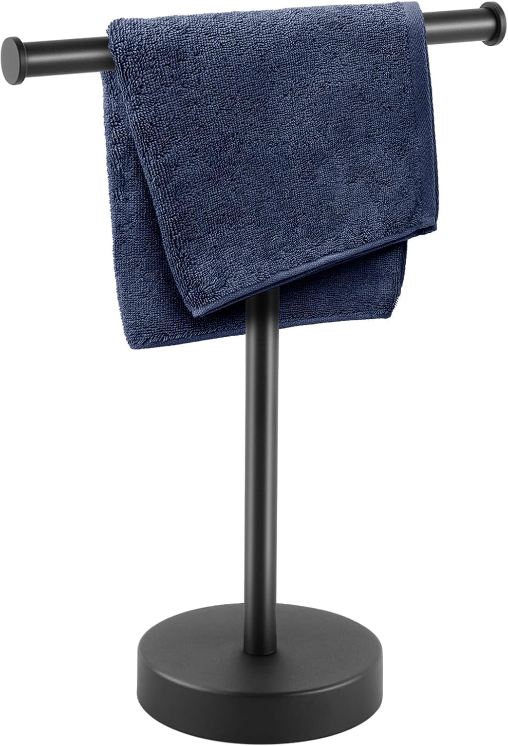 Towel Rack Bathroom with Weighted Metal Base, T-Shape Hand Towel Holder