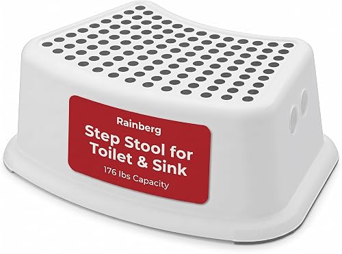 Rainberg Step Stool for Kids, Sturdy Double Step Stool for