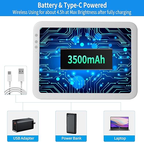 Miniatura 2 de iVAOOZE Caja de luz recargable con batería para trazar, caja de luz inalámbrica A3, tablero de luz para dibujar bocetos HTV, almohadilla de luz