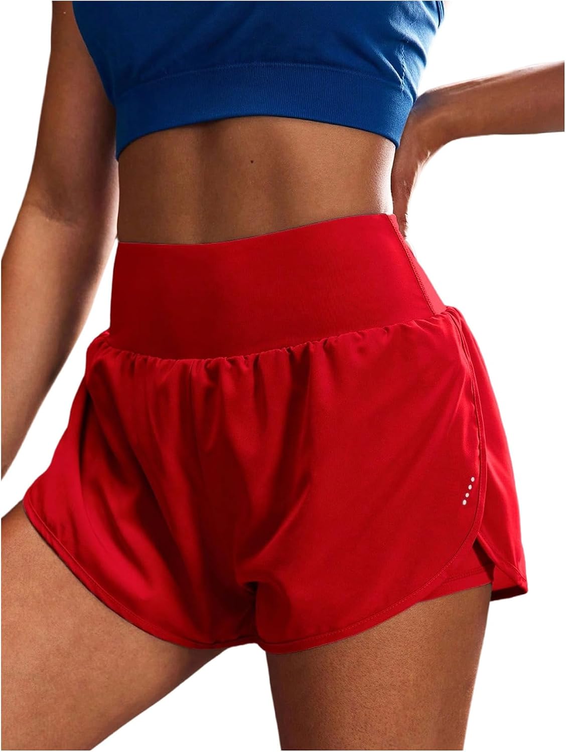 SOLY HUX Women's High Waisted Athletic Shorts Workout Running Mini Shorts with Pocket
