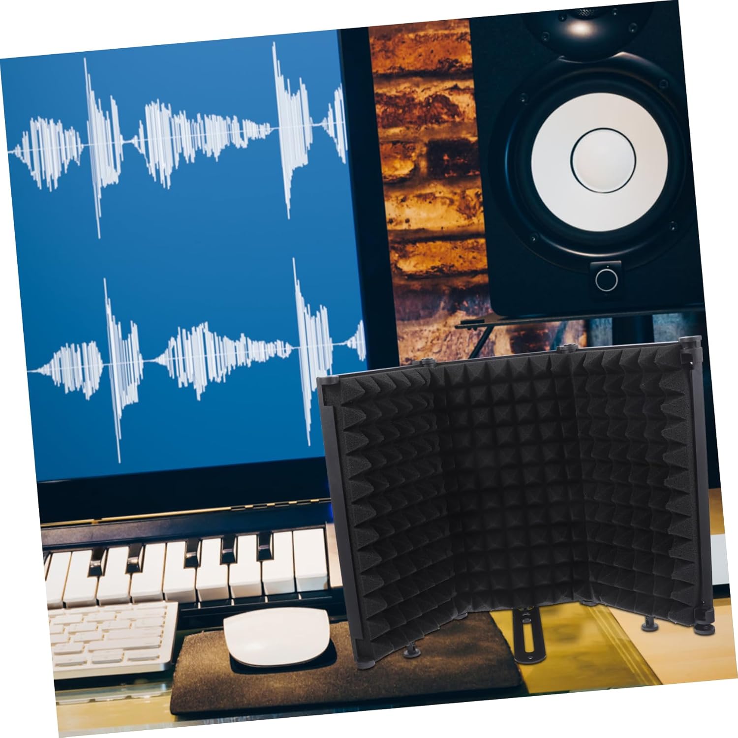 Hemoton Panels Microphone Windscreen Acoustic Cover Noise Reduction Shield for Recording Portable Mic Windproof Shield Microphone Cover