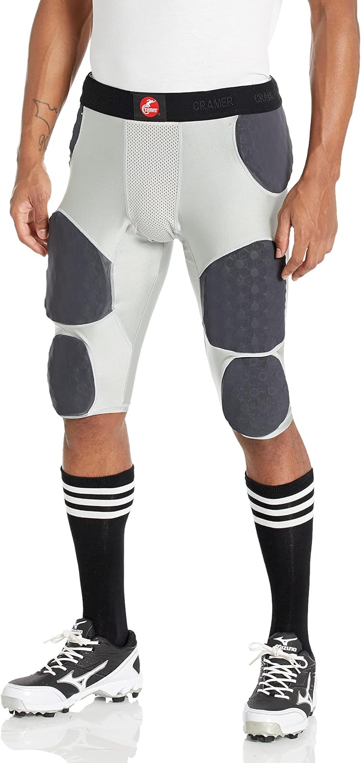 Cramer Lightning 7 Pad Football Girdle with Integrated Hip, Tailbone and Thigh Pads, Moisture-Wicking Fabric, Great Protection Without Impeding Athletic Performance