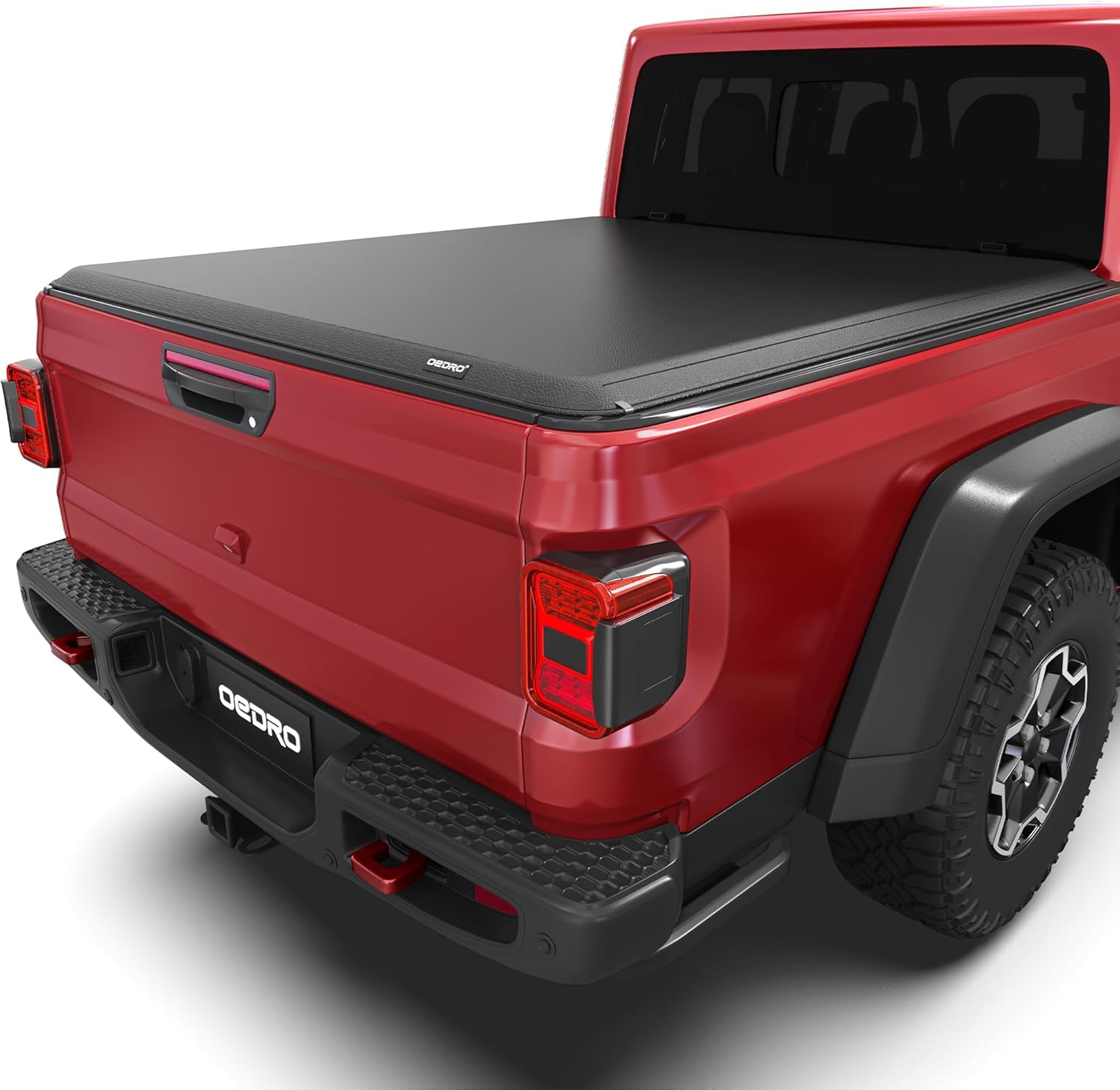 oEdRo Soft Roll Up Truck Bed Tonneau Cover Compatible with 2020-2026 Jeep Gladiator/JT 5ft Bed