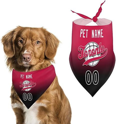 Miniatura 173 de Bandana personalizada para perro de baloncesto para perro, bufanda para mascotas, color del equipo con nombre y número de nombre, regalos