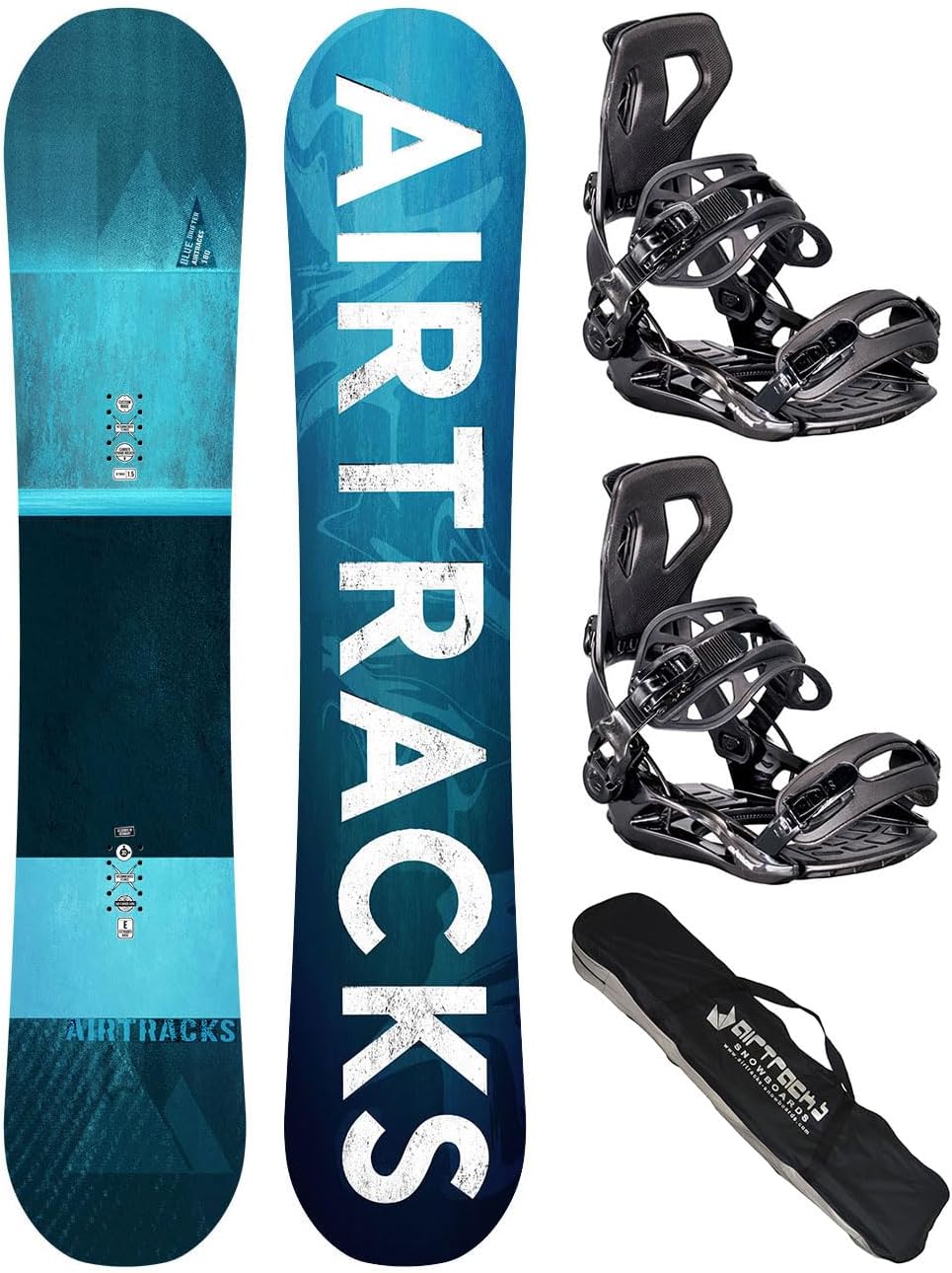 AIRTRACKS SNOWBOARD SET - BOARD PLACES WIDE 152 - SOFTBINDING MASTER L - SB BAG