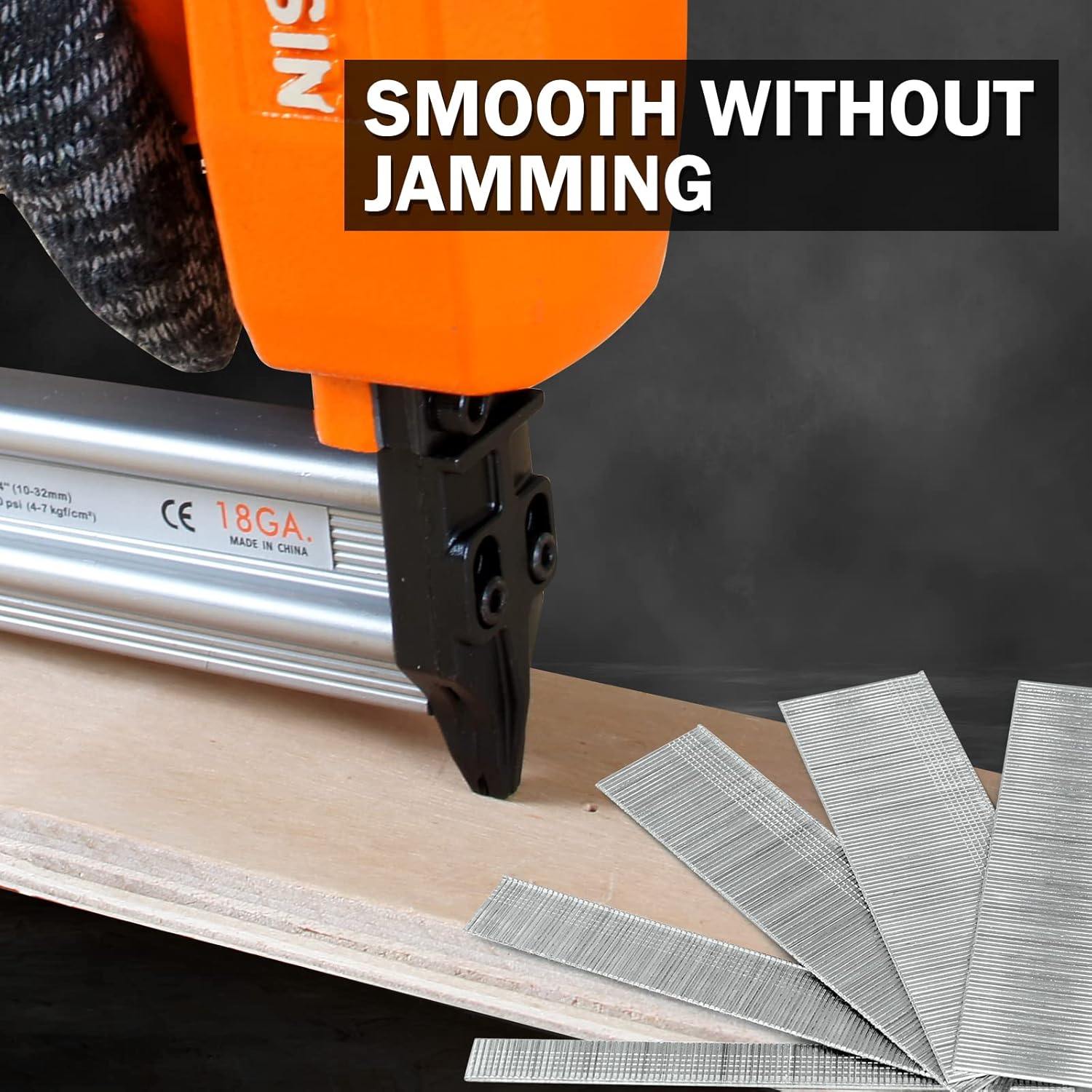 KAMSIN 18 Gauge Brad Nails, 1/2-Inch Length Galvanized Finish Chisel Point Collated Brad Nails (5000 per Box) - - 