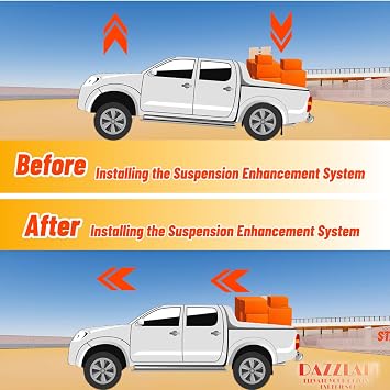 FR1504E Rear Suspension Enhancement Kit | Bump Stop Fit for Ford F-150 2WD 4WD 2015-2023 | Rear Air Helper Spring | Rear Leaf Spring Suspension Kit | Set of 2
