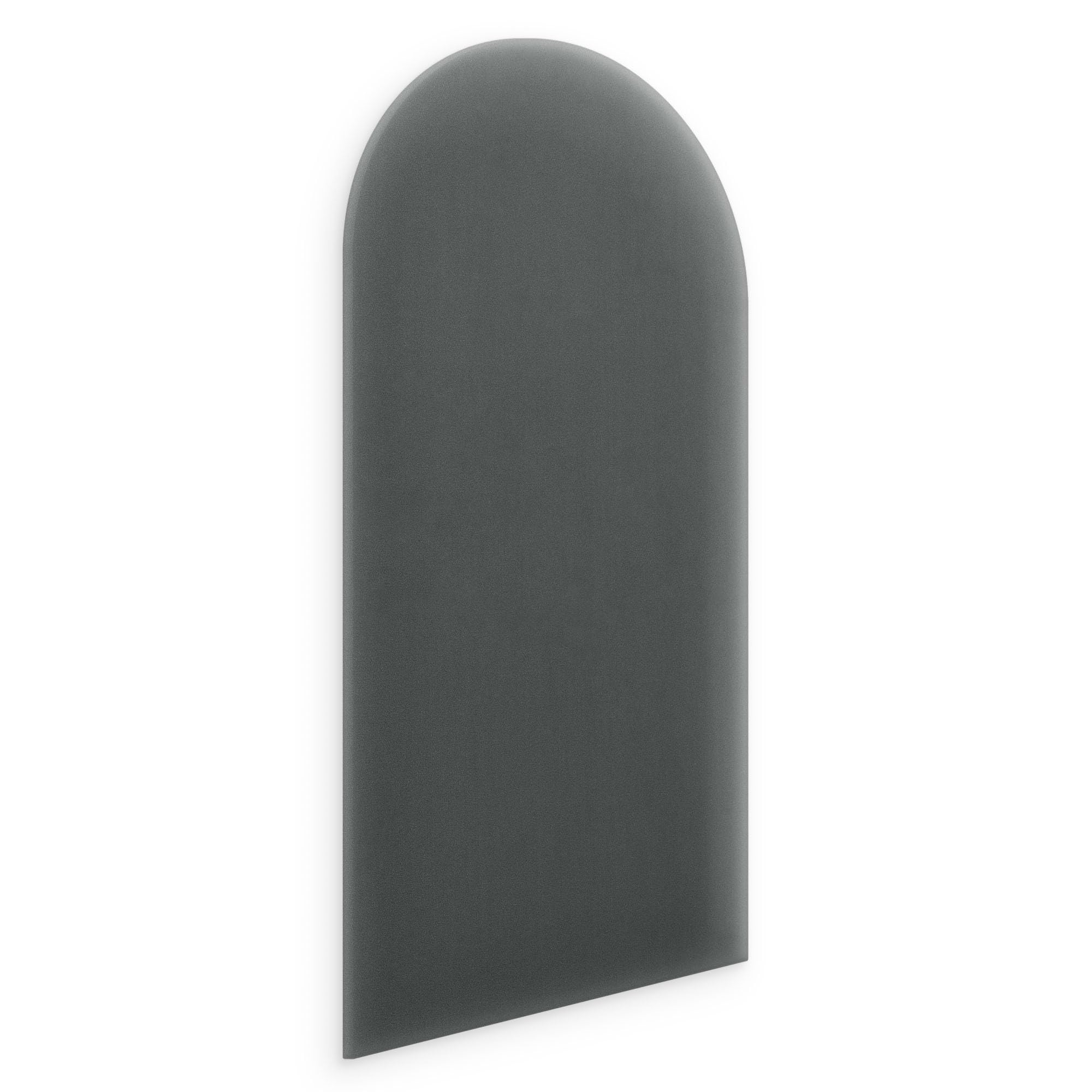 murando - Wall cushion as a headboard for a bed Oval Velvet Premium 100x30 cm - Padded wall panel wall decoration for bedroom living room children's room - graphite