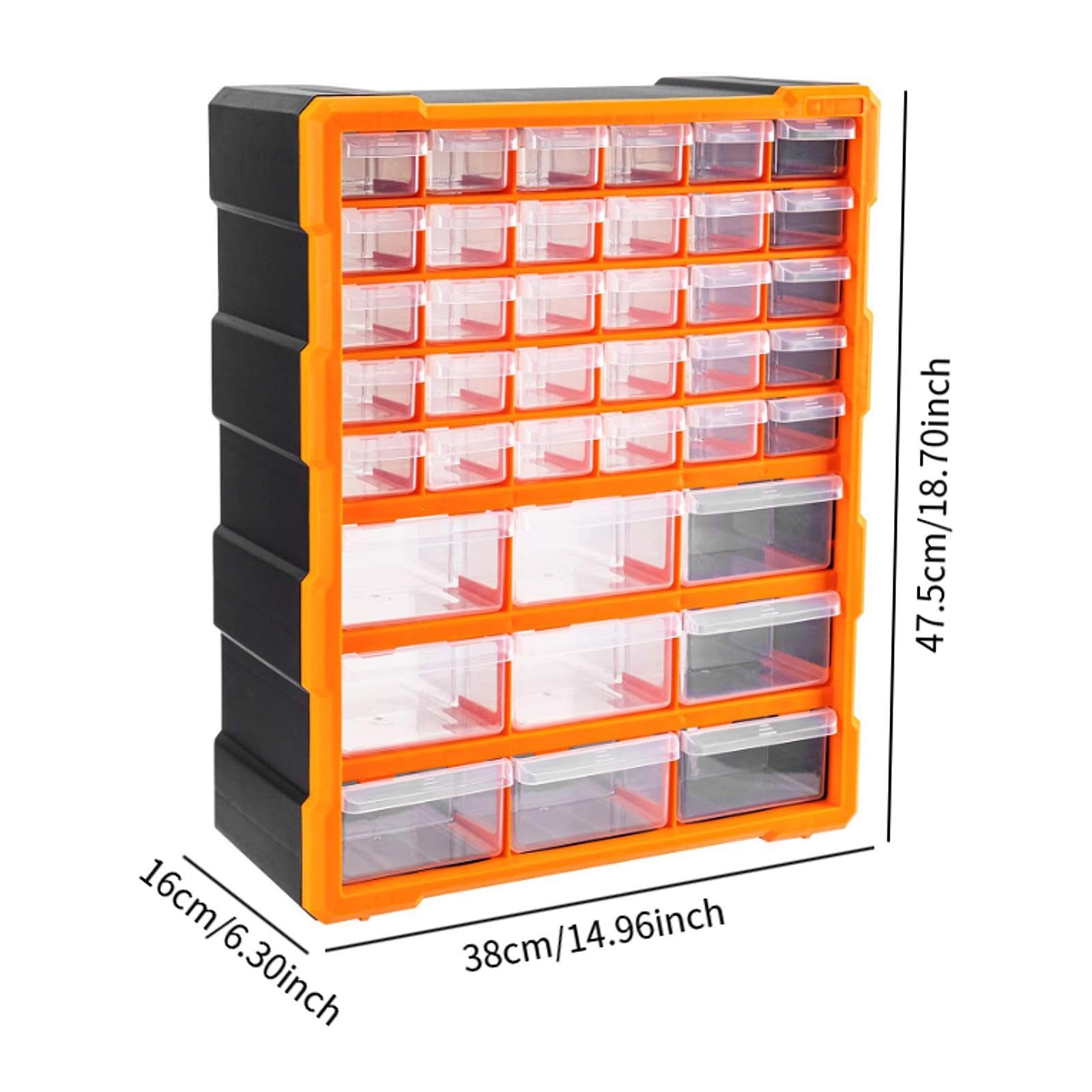 Generic Organizer Viti con Cassetti Trasparenti Contenitore Separato per Minuteria Scatola Porta Componenti Elettronici Box Compartimentato in PP Adatto per O, Stile c