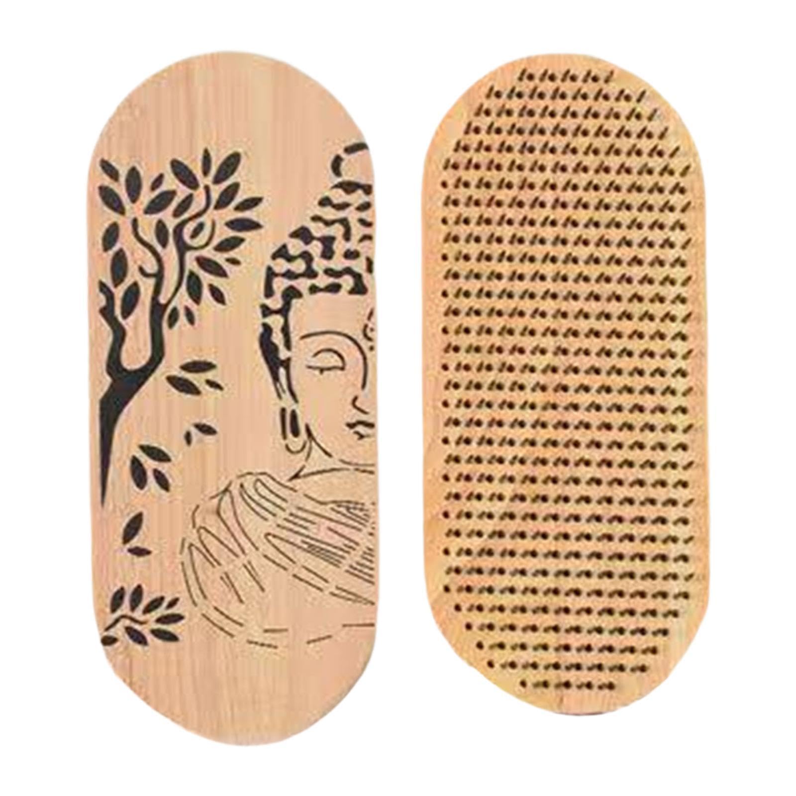 Baoblaze 2 Tablas de Madera para Masaje de pies, portátiles, de Calidad, fáciles de Transportar, con Clavos para Principiantes en acupresión.