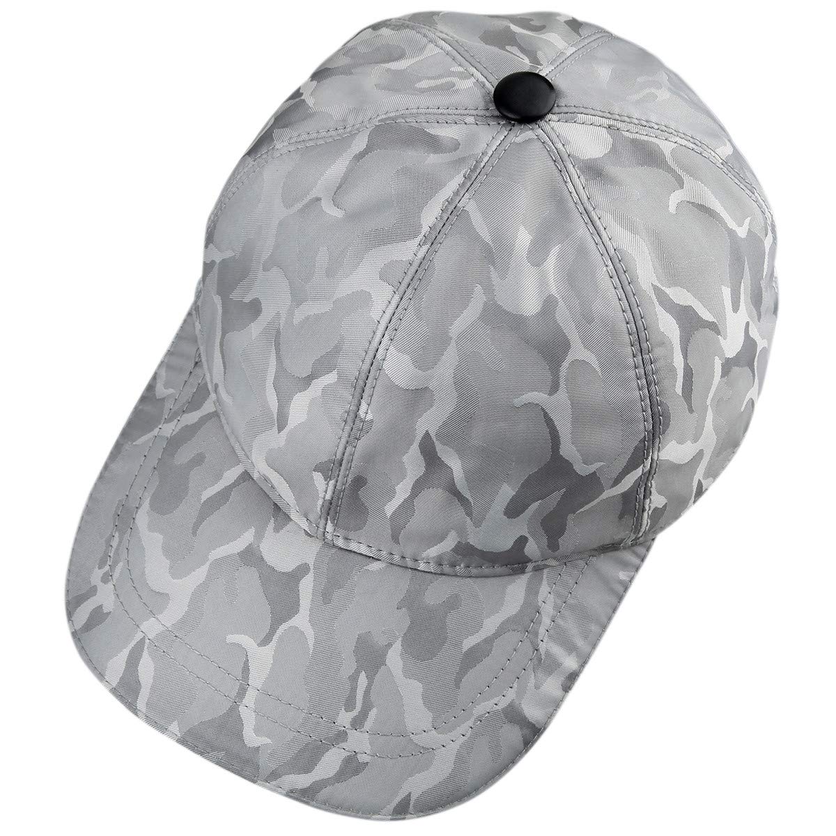Kyeygwo Men's Light Grey Outdoor Camo Baseball Caps For Military Style Camouflage 6 Panel Sports Run Hat,