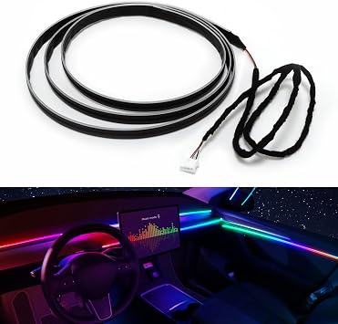 Dreamcolor Acrylic Interior Car LED Strip Light 43-inch, Fits Dreamcolor Main Controller and Sub-Controller Kit Not Included