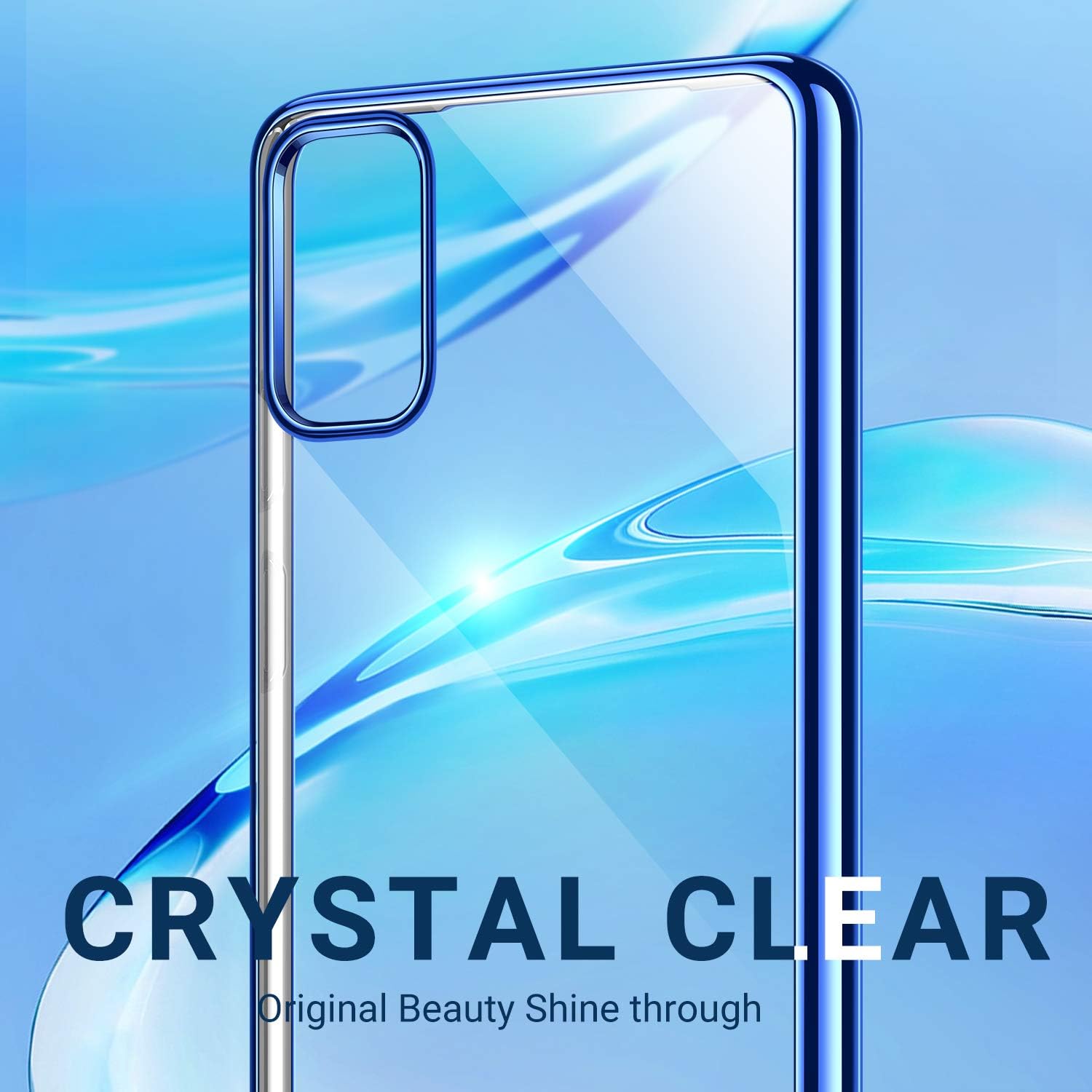 TORRAS Crystal Clear Designed for Samsung Galaxy Note 20 Case/Galaxy Note 20 5G Case 6.7 Inch, Ultra-Thin Slim Fit Soft Silicone TPU Cover Case Compatible with Samsung Galaxy Note 20 5G (2020), Blue