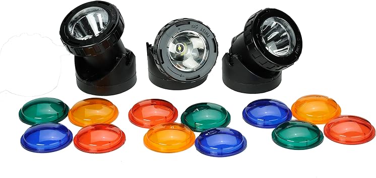 TotalPond Pond and Landscape LED Lights, 3-Piece Set, Height 5.91 Width 8.7 Depth 8.7
