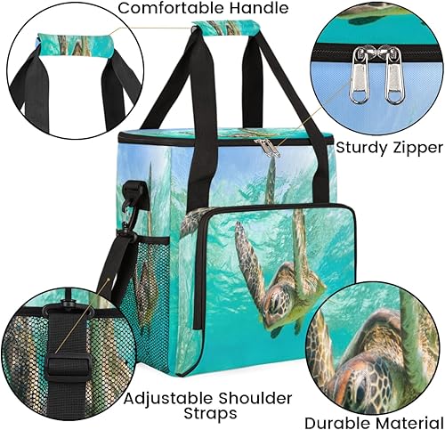 Miniatura 6 de Bolsa de transporte para cafetera con diseño divertido de tortugas para Keurig K-Mini o K-Mini Plus K-Cup Pods almacenamiento portátil cafetera