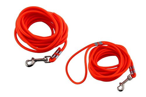 LENNIE Línea de adiestramiento Easycare® 6 mm Redondo, 10 Metros, Naranja neón