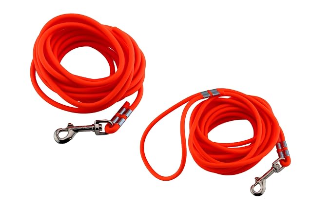 LENNIE Línea de adiestramiento Easycare® 6 mm Redondo, 10 Metros, Naranja neón
