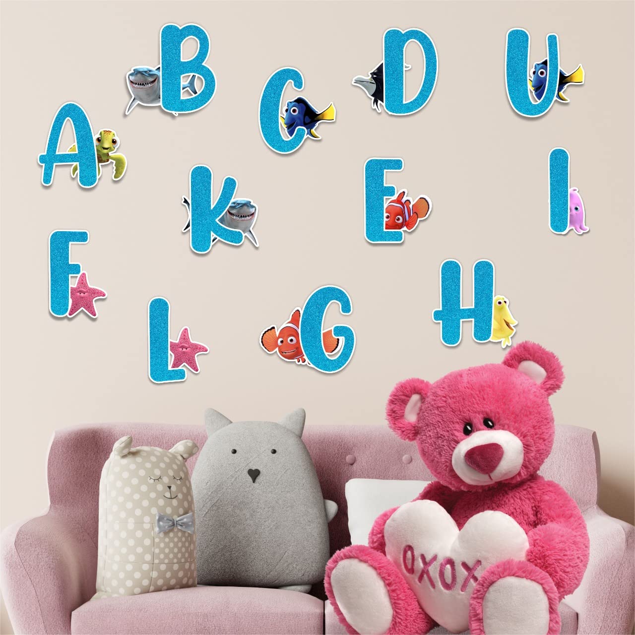 Seyal® Findng Nmo A - Z Alphabet Wall Sticker, Find Nemo a - Z Alphabet Wall Sticker, Small - Image 4