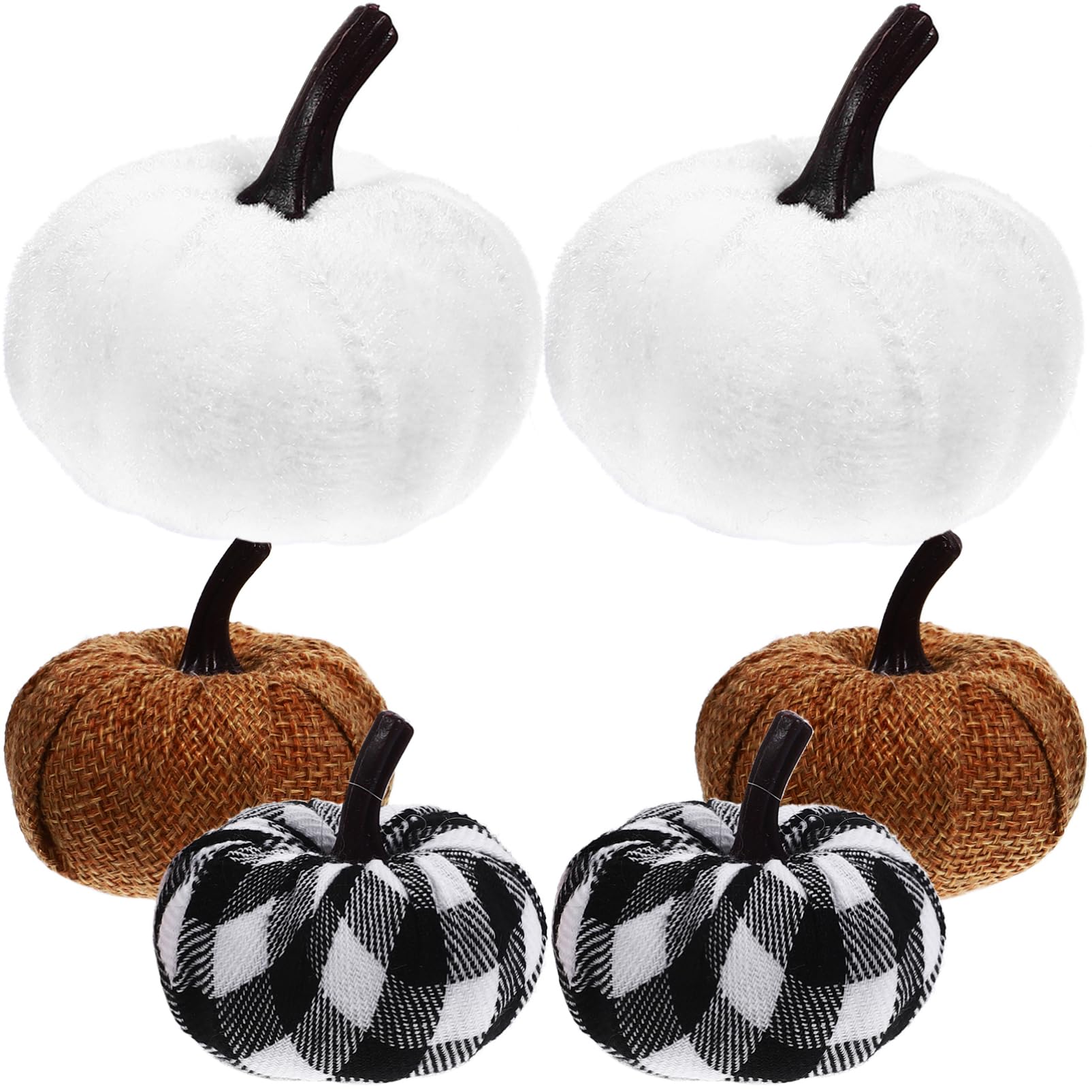 Amosfun 4 Sätze Künstliche Kürbisdekoration Aus Stoff Herbst Kürbis Herbstdekoration Schäume Kürbisse Requisiten Künstlicher Halloween-kürbis Kürbis Aus Leinen Schaum 6 Stück * 4