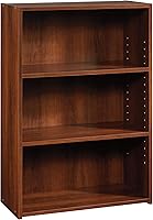 Sauder Beginnings 3-Shelf Bookcase with Adjustable Shelves, Brook Cherry Finish - Versatile Home Storage