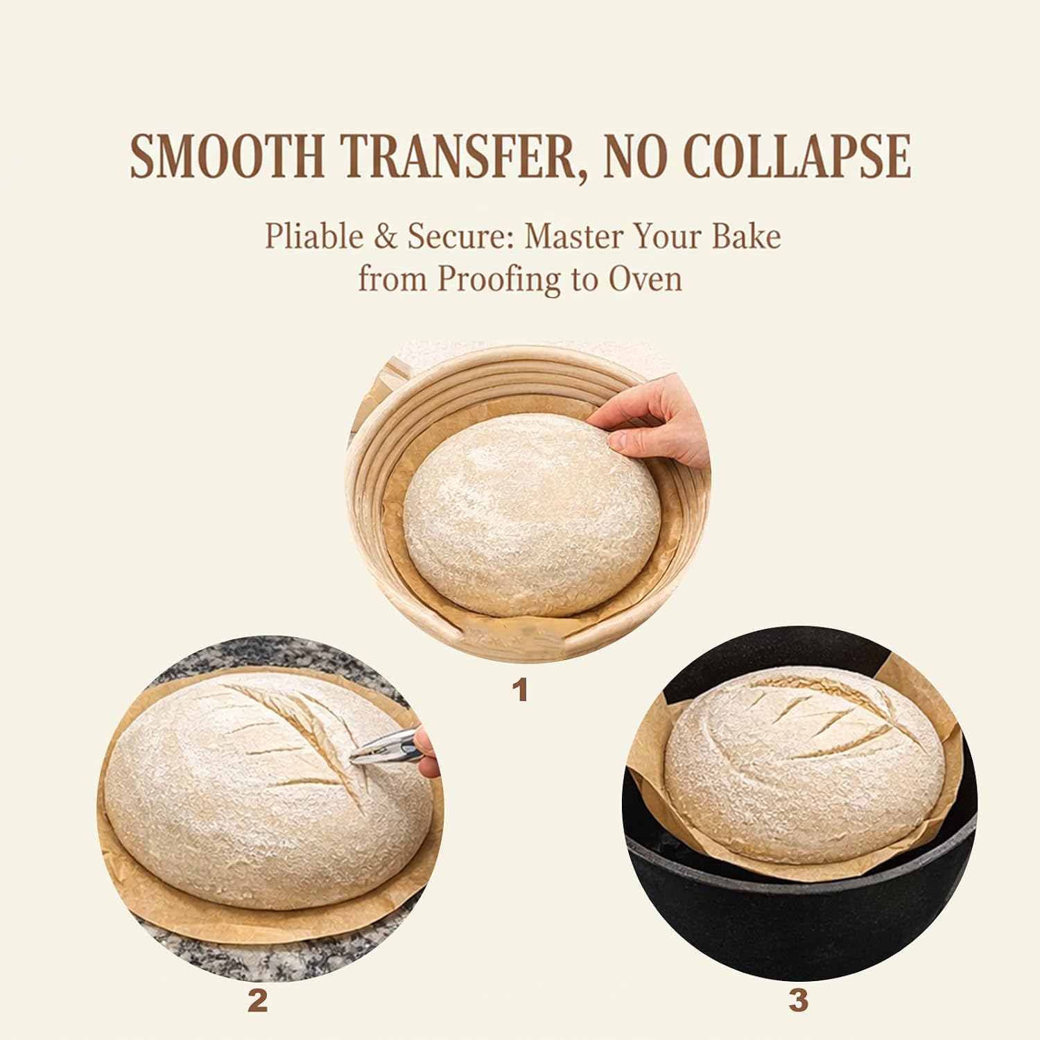 Parchment Bread Sling for Dutch Oven, 50 Pcs