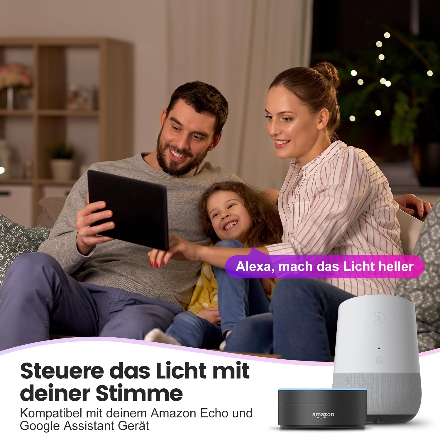 Smarte Deckenlampe 46W 4600lm Ø37cm, RGBIC & CCT 3000K-6500K, Dimmbar