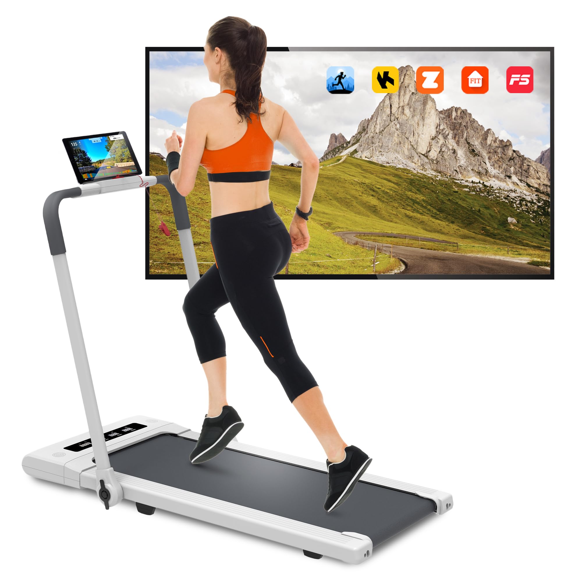 IDS Tapis Roulant Salvaspazio 10 o 14 km/h | Marchio Italiano | Compatibile APP Bluetooth + Programmi | Pieghevole Compatto Elettrico | Indoor Sports GARANZIA e Assistenza ITALIA
