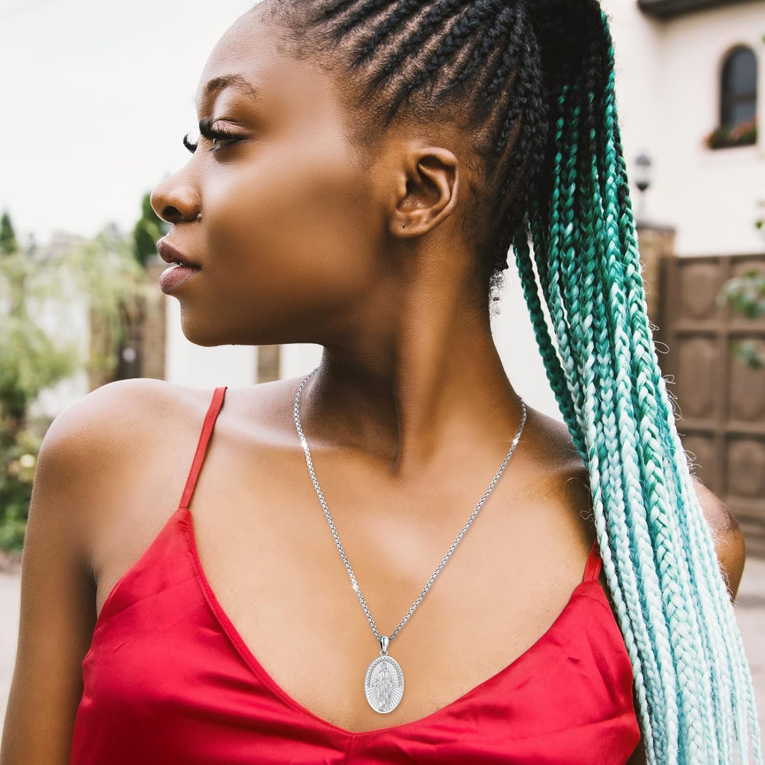 Eusense Saint Necklace Sterling Silver 925 Protection Jewelry for Men Women Patron St Medals Amulet Pendant - Image 7