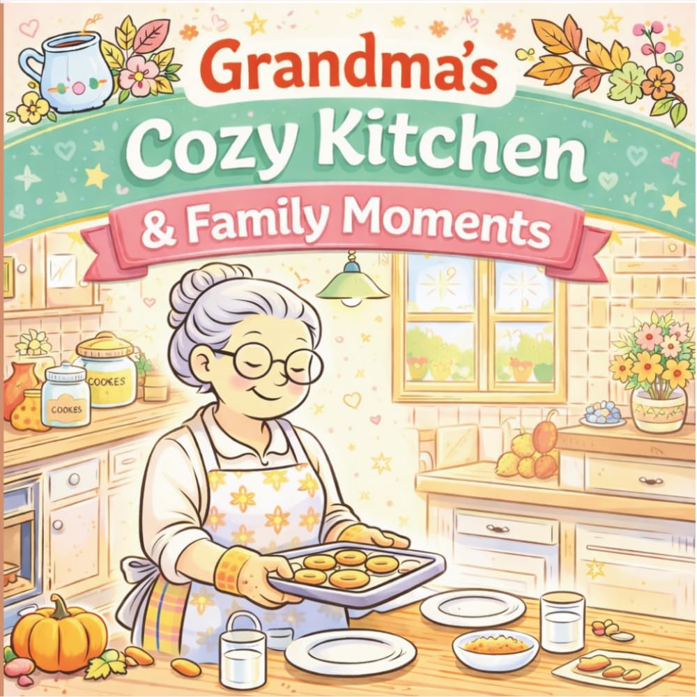 Grandma’s Cozy Kitchen & Family Moments Coloring Book: Relaxing Cozy Coloring Pages Filled With Homemade Treats, Cute Kitchens, Baking Scenes, Comfort Food, and Heartwarming Family Memories