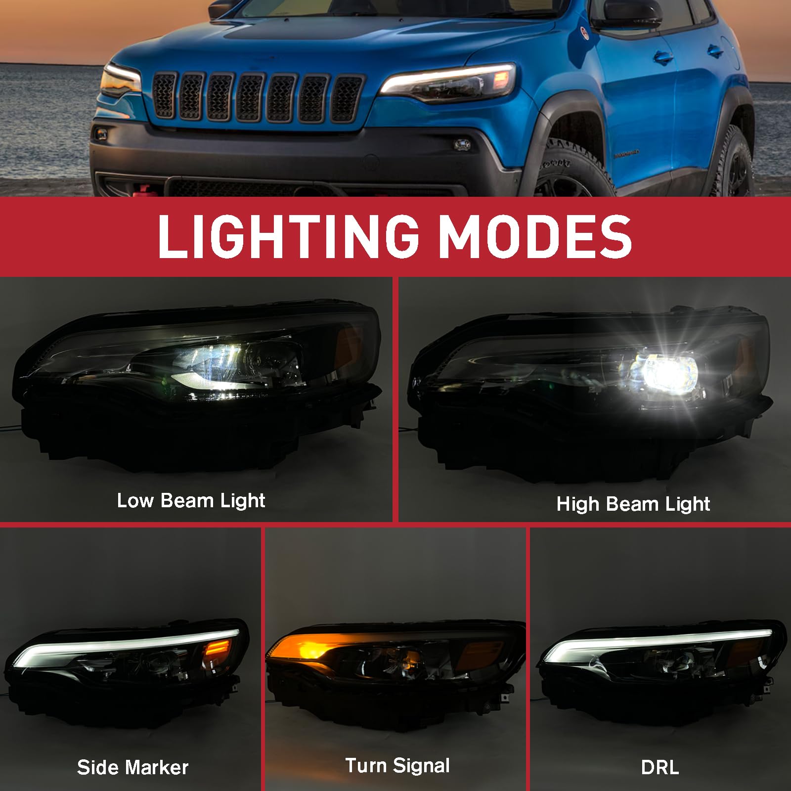 Duolctrams Xenon HID Headlight Assembly Compatible with 2019-2023