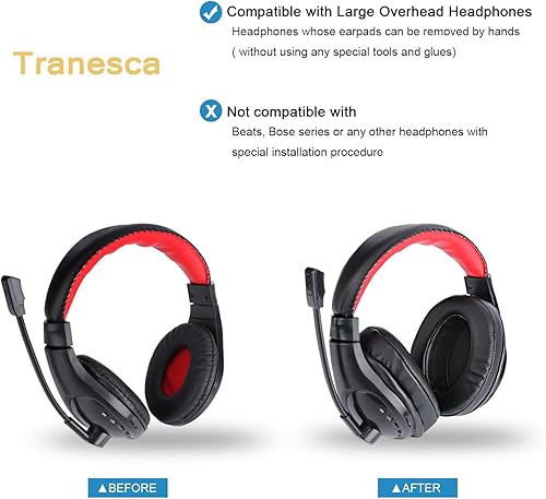 Miniatura 5 de Reemplazo De Cuero De La Almohadilla Del OrejoDe La Cubierta Del Oído Para Los Auriculares OVEREAR Grande (Se Ajusta A Una Gran Variedad De