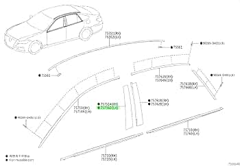 もも　1113 Amazon | TOYOTA (トヨタ) 純正部品 MOULDING FR DOOR WINDOW