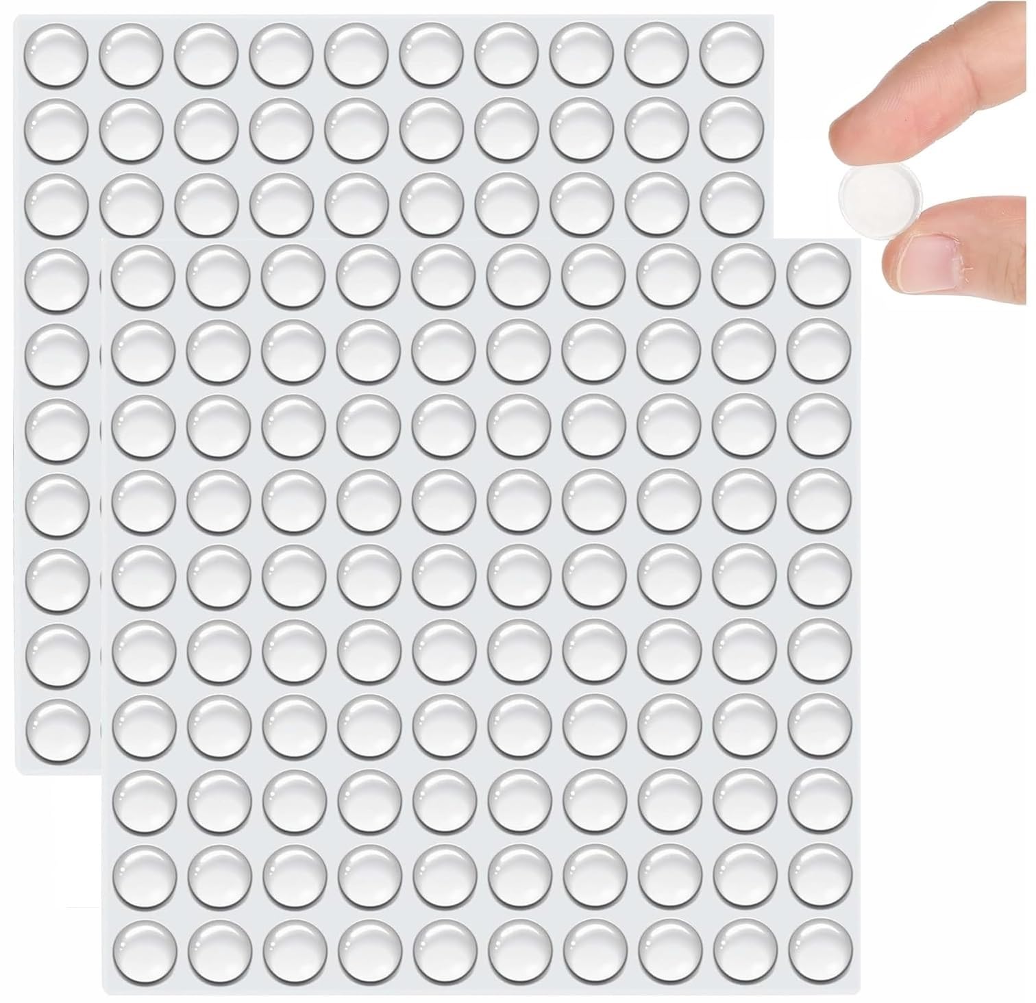 200 pcs Door Bumper Self Adhesive Sound Dampening Clear Bumper Pads for Drawers, Table Tops, Cupboard, Picture Frames, Glassware and Furniture