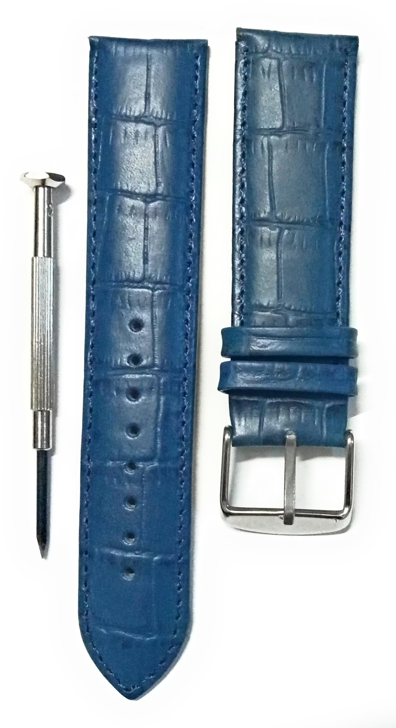 Pure Swiss 22MM Leather Watch Straps With Stainless Steel Pins And Pin Tool. Colour Blue (B0D9NYF3QJ) Amazon Price History, Amazon Price Tracker