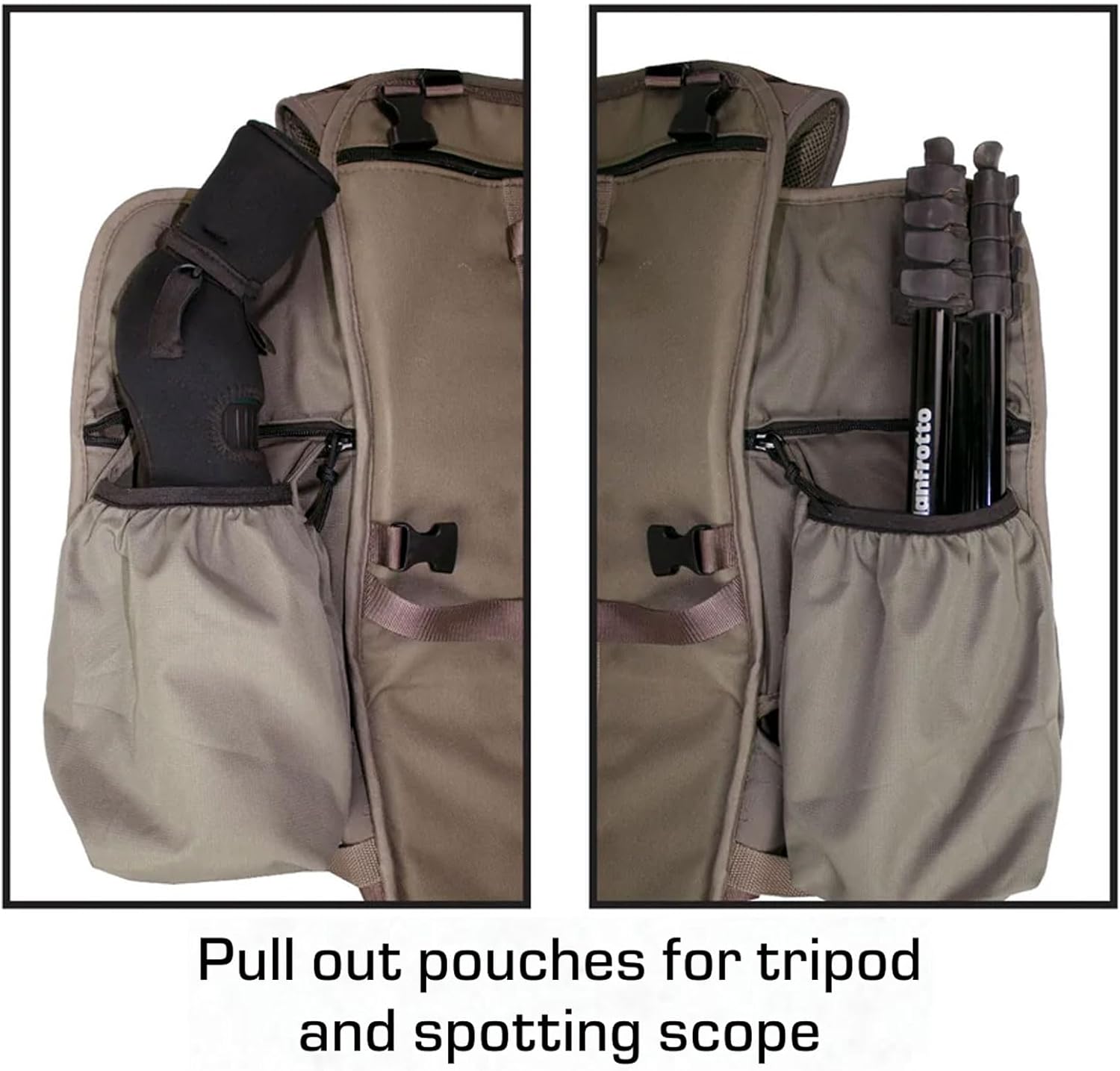 Horn Hunter Full Curl Combo - Hunting Spacious Modular 2-Piece Hybrid Curl Frame Pack & Forky Day Pack Backpack