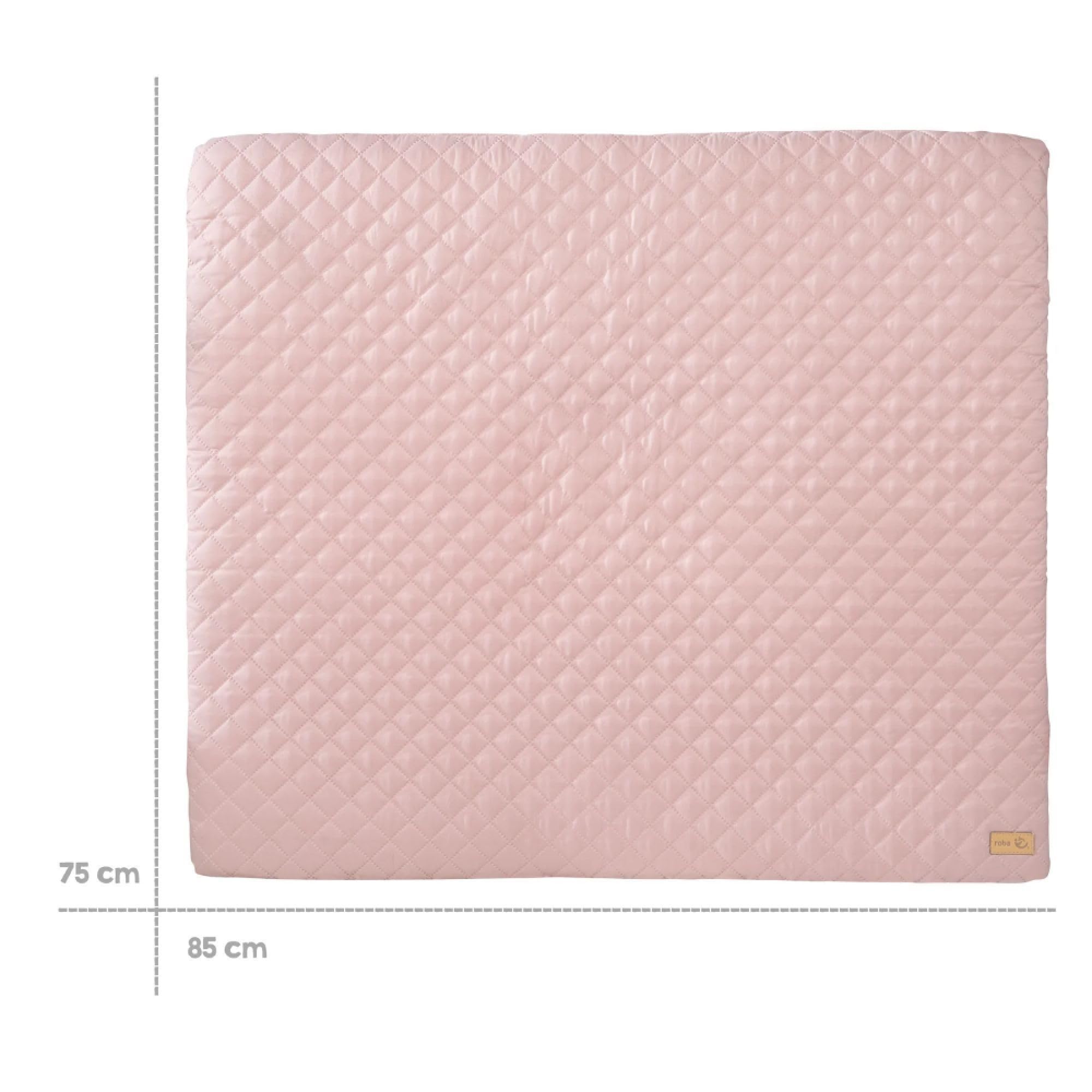 roba Matelas à Langer Imperméable 85 x 75 cm roba Style - pour Table à Langer - Sans Phtalate - Facile à Nettoyer - Rose