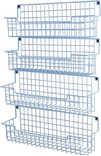 Miniatura 11 de Soporte de pared para especias, organizador de especias para gabinete y puerta de despensa, juego de 4 estantes colgantes para especias que ahorran